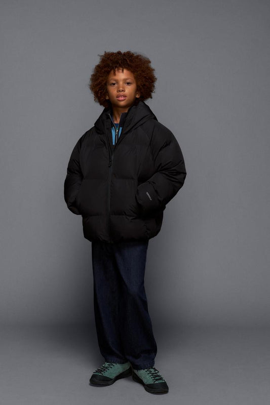 WATER-REPELLENT HOODED PUFFER JACKET