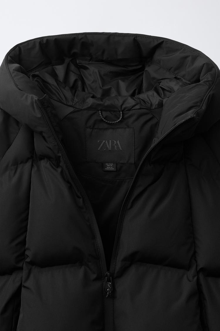 WATER-REPELLENT HOODED PUFFER JACKET