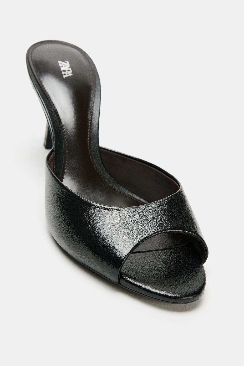 LEATHER HEELED MULES